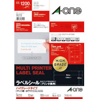 カウネット 楽に貼れるマルチプリンタラベル １２面 四辺余白付 １００