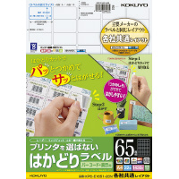 コクヨ はかどりラベル Ａ４ １００面 用途別 ２０枚 用途別 宛名