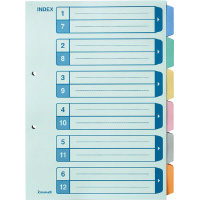コクヨ カラー仕切カード Ａ４縦 ２穴 ６山 １０組 シキ－１１０Ｎ