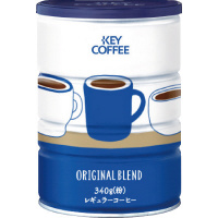 キーコーヒー オリジナルブレンド缶 レギュラーコーヒー 粉 中容量 