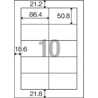 カウネット 楽に貼れるマルチプリンタラベル １０面 四辺余白付 １箱