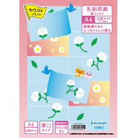 カウネット 切り口キレイな名刺用紙 ミシン目なし Ａ４ 厚口 １０面