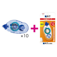 プラス テープのり スピンエコ ブルー１０個＋詰替１個 業務用｜カウネット