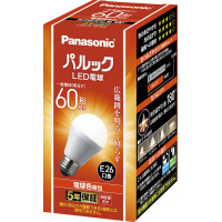 パナソニック ＬＥＤ一般形電球Ｅ２６ 広配光６０Ｗ 温白色 ５５