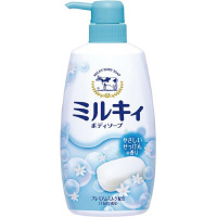 牛乳石鹸共進社 ミルキィボディソープせっけん 詰替 ４００ｍｌ パールホワイト １セット（４パック入） ３１７６８４×４｜カウネット