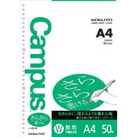 コクヨ キャンパスルーズリーフＡ４ ３０穴 Ａ罫 １００枚 Ａ罫 １冊