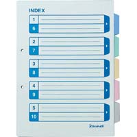 カウネット カラー仕切カード 見出し補強 Ａ４縦 ５山１００組 ５山 １