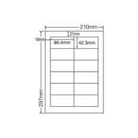 カウネット 楽に貼れるマルチプリンタラベル １２面 四辺余白付 １００