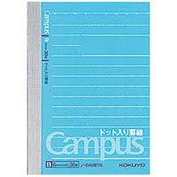 コクヨ キャンパスノート Ａ７変形 Ｂ罫 ６ｍｍ幅 ３０枚 １冊 ノ