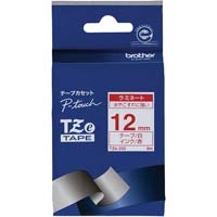 カシオ ネームランド 白色テープ １８ｍｍ 赤文字 １パック（３個入