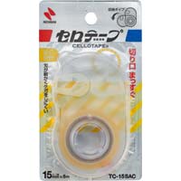 ニチバン セロテープ小巻カッター付まっすぐ切れるタイプ 赤 レッド